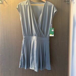 New with tags HALARA Gray Sleeveless V-Neck Romper